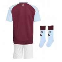 Aston Villa Fußballbekleidung Heimtrikot Kinder 2024-25 Kurzarm (+ kurze hosen)